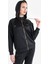 Siyah Kadın Fermuarlı Kapüşonlu Sweatshirt 23N-2126 4
