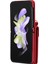 Samsung Galaxy Z Flip4 5g Rfıd Engelleme Telefon Kılıfı Çoklu Kart Yuvaları Halk Kickstand Deri+Pc Kapağı (Yurt Dışından) 5