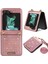 Samsung Galaxy Z Flip5 5g Rfıd Engelleme Cüzdan Pu Deri Kaplamalı Pc Rhinestone Dekor Telefon Kapağı Kirkar (Yurt Dışından) 1
