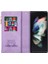 Samsung Galaxy Z Fold5 5g Cüzdan Flip Pu Pu Deri Çizgiler Baskılı Fermuar Cep Stand Telefon Kapağı (Yurt Dışından) 5
