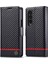 Samsung Galaxy Z Fold4 5g Deri Cüzdan Kılıfı Stand Karbon Fiber Doku Telefon Kapağı (Yurt Dışından) 2