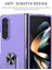 Samsung Galaxy Z Fold5 5g Halka Kickstand Telefon Kasası Sert Pc Önleme Anti-Drop Kapak Desteği Manyetik Araba Montajı (Yurt Dışından) 2