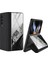 Samsung Galaxy Z Fold4 5g Stand Telefon Kılıfı Ekleme Temperli Cam + Pu Deri + Pc Folio Flip Cover (Yurt Dışından) 1
