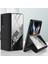 Samsung Galaxy Z Fold4 5g Stand Telefon Kılıfı Ekleme Temperli Cam + Pu Deri + Pc Folio Flip Cover (Yurt Dışından) 2