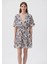 Kadın Baskılı Mini Beyaz Elbise 1310339-85338 2