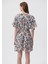 Kadın Baskılı Mini Beyaz Elbise 1310339-85338 3