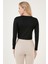 Slim Fit Kare Yaka Crop Bluz Bayan Bluz 5865403 5