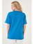 Baskılı Pamuklu Oversize Bisiklet Yaka T Shirt Bayan T Shirt 541HAPPINESS 5