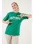 Baskılı Pamuklu Oversize Bisiklet Yaka T Shirt Bayan T Shirt 541HAPPINESS 2