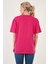 Baskılı Pamuklu Oversize Bisiklet Yaka T Shirt Bayan T Shirt 541HAPPINESS 5