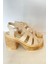Kadın Carlo Bej Ortopedik Iç Taban Platform Topuk Sandalet 1