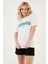 Baskılı Pamuklu Oversize Bisiklet Yaka T Shirt Bayan T Shirt 541HAPPINESS 3