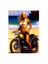 Plajda Motosikletli Kadın 9 Parça Puzzle Tablo 1