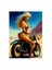 Motosikletli Güzel Kadın Temalı 9 Parça Puzzle Tablo 1