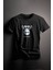 Unisex Baskılı Siyah Tişört Monkey No More Games S 1