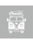 Karavan Araba Sticker Beyaz 17X20 cm 1
