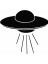 Ufo Araba Sticker Siyah 15X13 cm 1