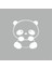 Sevimli Panda Araba Sticker Beyaz 11X13 cm 1