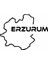 Erzurum Harita Araba Sticker Siyah 17X13 cm 1