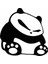 Kızgın Panda Araba Sticker Siyah 16X16 cm 1