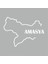 Amasya Harita Araba Sticker Beyaz 16X12 cm 1