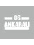 06 Ankaralı Araba Sticker Beyaz 16X9 cm 1