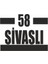 58 Sivaslı Araba Sticker Siyah 16X9 cm 1
