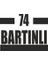 74 Bartınlı Araba Sticker Siyah 16X9 cm 1