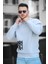 Trc 2173 Üç İplik Şardonlu Kuru Kafa Baskılı Cep Detaylı Erkek Sweatshirt 2