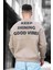 Trc 2719 Üç İplik Şardonlu Sırt Baskılı Bisiklet Yaka Oversize Erkek Sweatshirt 1