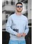 Trc 2173 Üç İplik Şardonlu Kuru Kafa Baskılı Cep Detaylı Erkek Sweatshirt 3