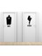 Man Woman Wc Sticker Siyah 10X20 cm 2