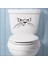 Kedi Klozet Sticker Siyah 20X10 cm 2
