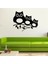 Baykuşlar Duvar Sticker Siyah 21X7 cm 2