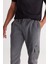 Erkek Antrasit-melanj Standart Fit Normal Kesim Polar Kargo Cepli Jogger Eşofman Altı 4