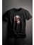 Unisex Baskılı Siyah Tişört Skull L 1