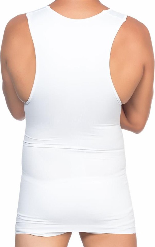 Secret Moda V Yaka Emay Erkek Toparlayıcı Göbek Saklayıcı Atlet Bel Korse Beyaz görsel 6