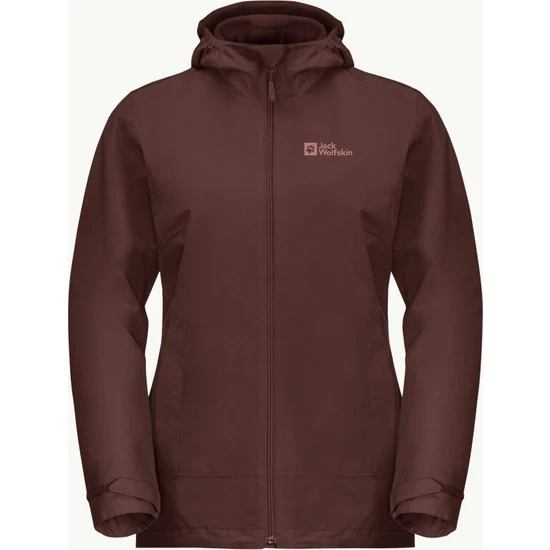 Jack Wolfskin Moonrise 3 in 3 Bordo Kadın Outdoor Ceketi 1115621-2866