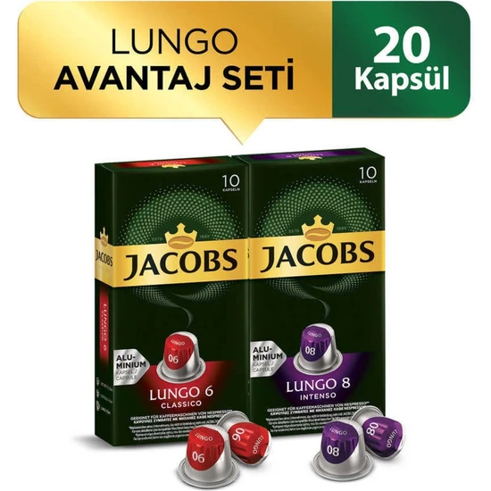 Jacobs Lungo Kapsül Kahve Avantaj Seti 20 Kapsül