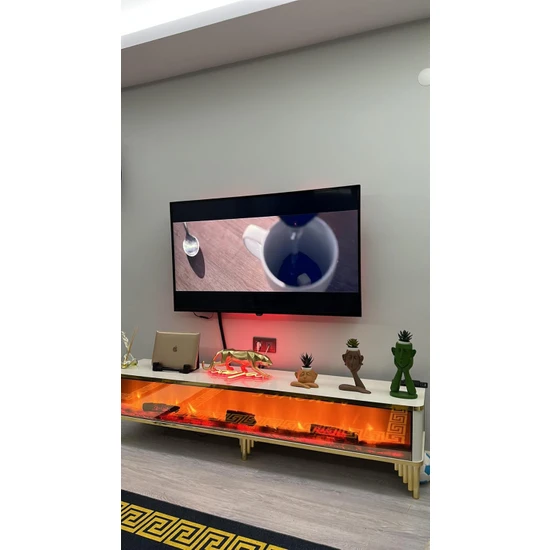 Launer Home Zara Model - Dekoratif Şömineli Tv Ünitesi