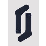 Kız Çocuk Navy Ribbon Pantolon Çorabı