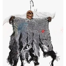Kidspartim Halloween Korkuluk Işıklı Sesli 30 cm Beyaz