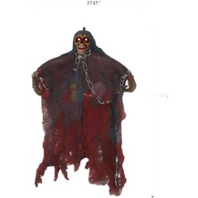 Kidspartim Halloween Korkuluk Işıklı Sesli 30 cm Kahverengi