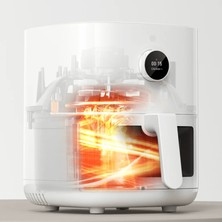 Xiaomi Airfryer L, 4 Lt 1600 W Cam Sepetli Wi-Fi Bağlantılı Yağsız Sıcak Hava Fritözü, Beyaz