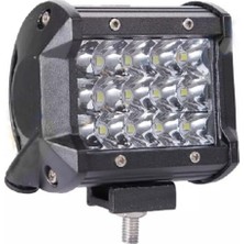 Btl Otomotiv Off Road LED Lamba Delici Beyaz Kare Sis Farı Projektör 36W 12 LED Metal Çalışma Lambası 1 Adet