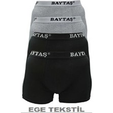 Ege Tekstil Pamuklu Ekonomik Likralı Erkek Boxer 6 Lı