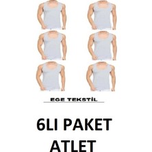 Ege Tekstil 6'li Paket Erkek Iç Çamaşır Atlet Seti