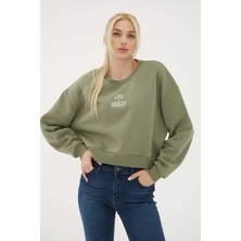 Fashion Friends Kadın Sweatshirt Haki 23K0085K1