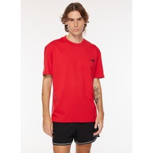 Denim Trip Regular Fit Blue Trip Baskılı Kırmızı Erkek T-Shirt