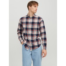 Jack & Jones Kırmızı Erkek Gömlek 12235982_JJECLASSIC Autumn Check Sh